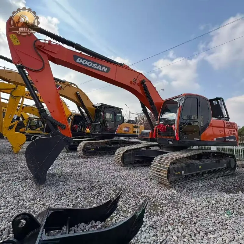 High cost performance used Doosan DX225-9c medium excavator durable hydraulic digger