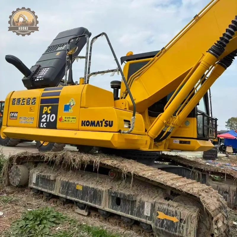 Used Komatsu 210-8 medium excavator low price original brand well maintained digger
