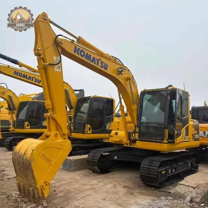 Used Komatsu PC110 medium excavator competitive price durable hydraulic crawler digger
